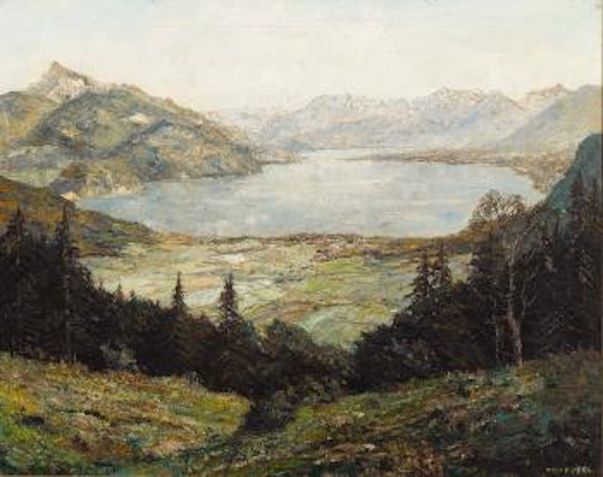 Blick auf St. Gilgen am Wolfgangsee by Otto Pippel