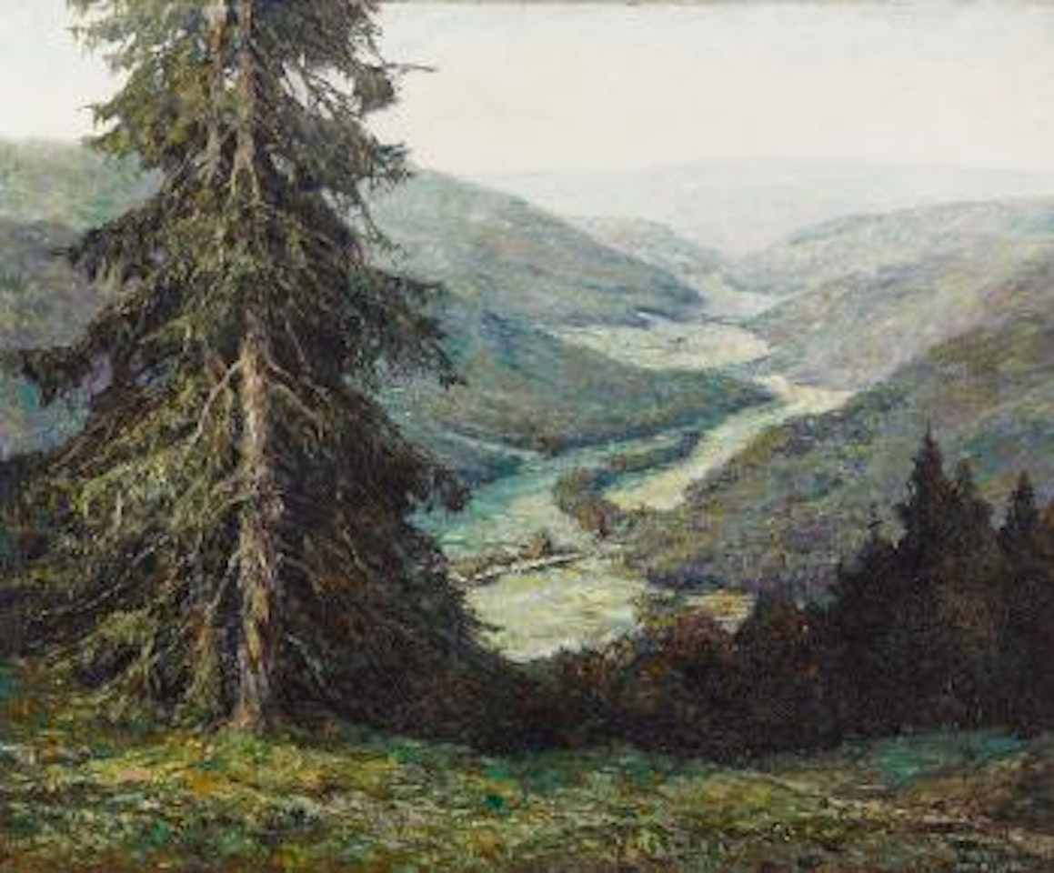 Blick in das Luttertal bei Lautenburg im Harz by Otto Pippel