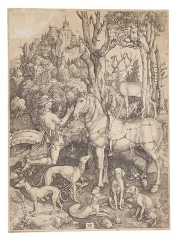 Saint Hubert, also Called Saint Eustache by Albrecht Dürer
