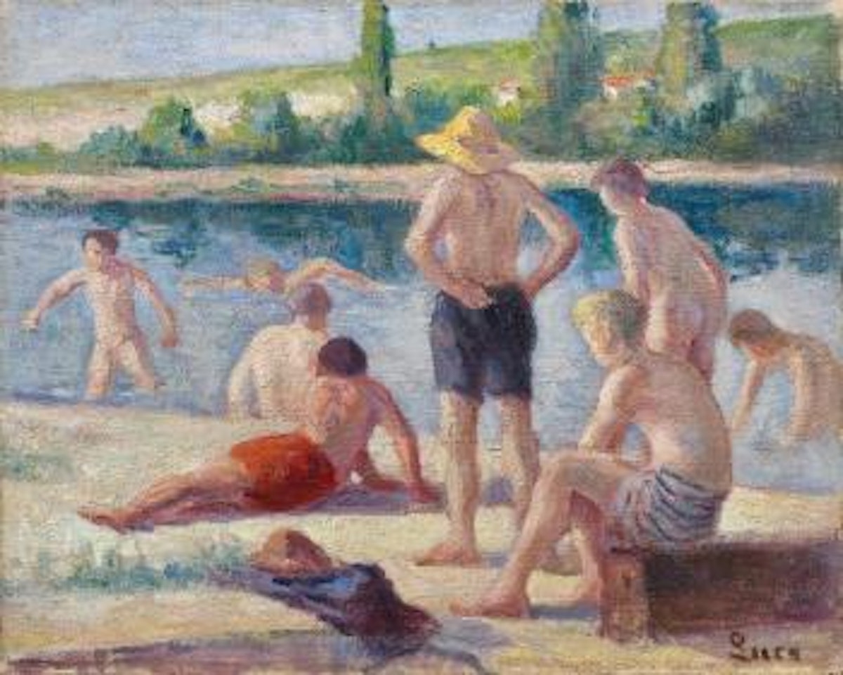Les baigneurs by Maximilien Luce