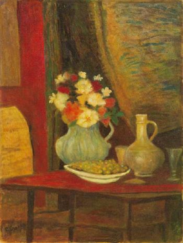 Still Life with Jug and Grapes (Homage to Renoir) by Ray Austin Crooke