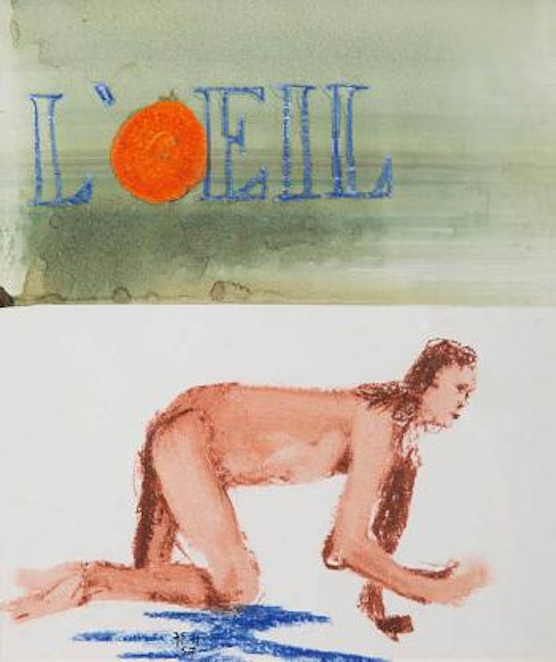 L'Oeil (Crouching Figure) by Sidney Nolan