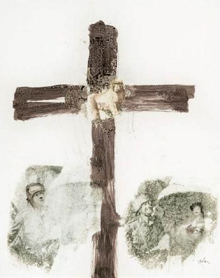 Crucifix and Baboon by Sidney Nolan