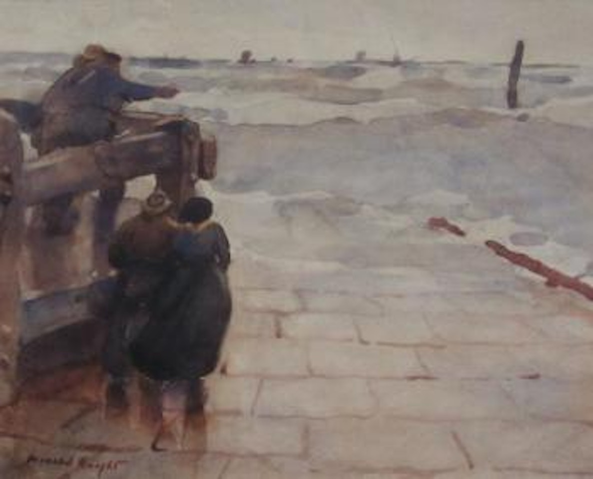 On the 1uay at Staithes by Harold Knight