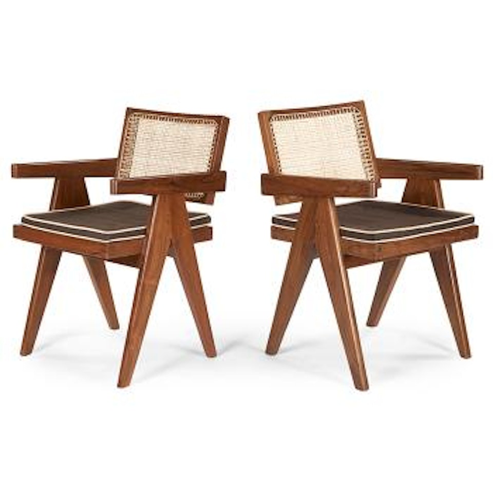 Armchairs, model PJ-SI-28-A ,
Circa
1953
-
1954 by Pierre Jeanneret