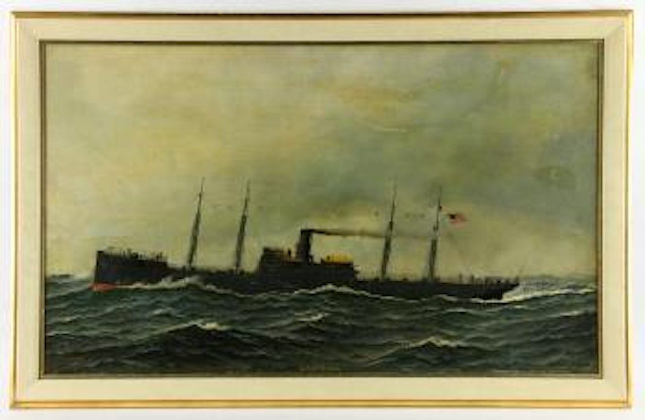 Portrait of a steamship by Antonio Jacobsen