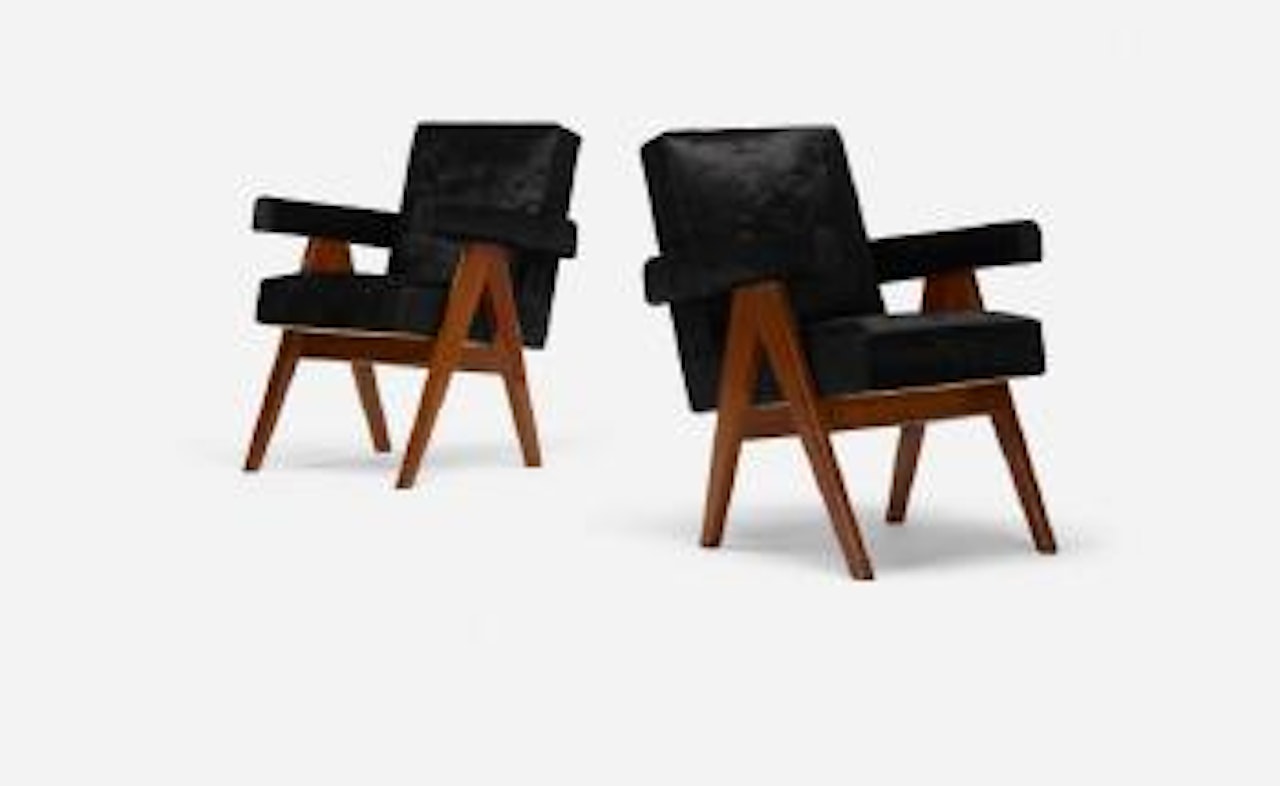Committee armchairs from the High Court, Chandigarh ,
Circa
1953 by Pierre Jeanneret
