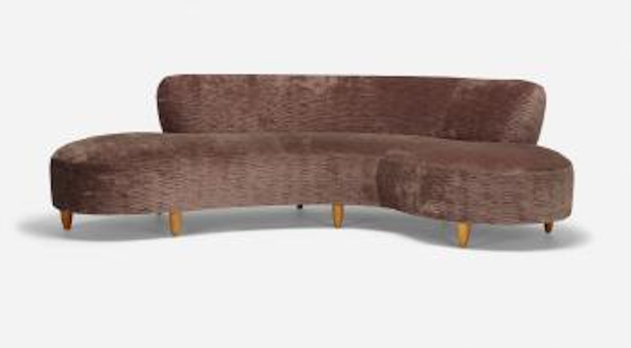 Serpentine sofa ,
1950
,
Circa
1965 by Vladimir Kagan