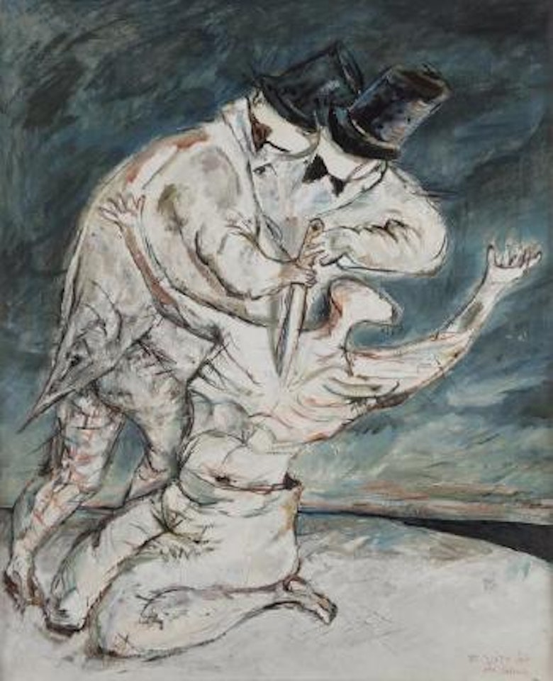 Painting to Franz Kafka by Yosl Bergner