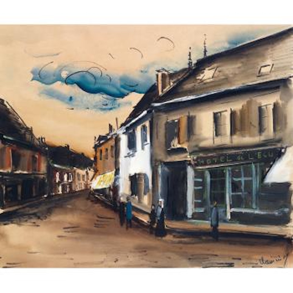 Hôtel de l'Écu à Brezolles by Maurice de Vlaminck