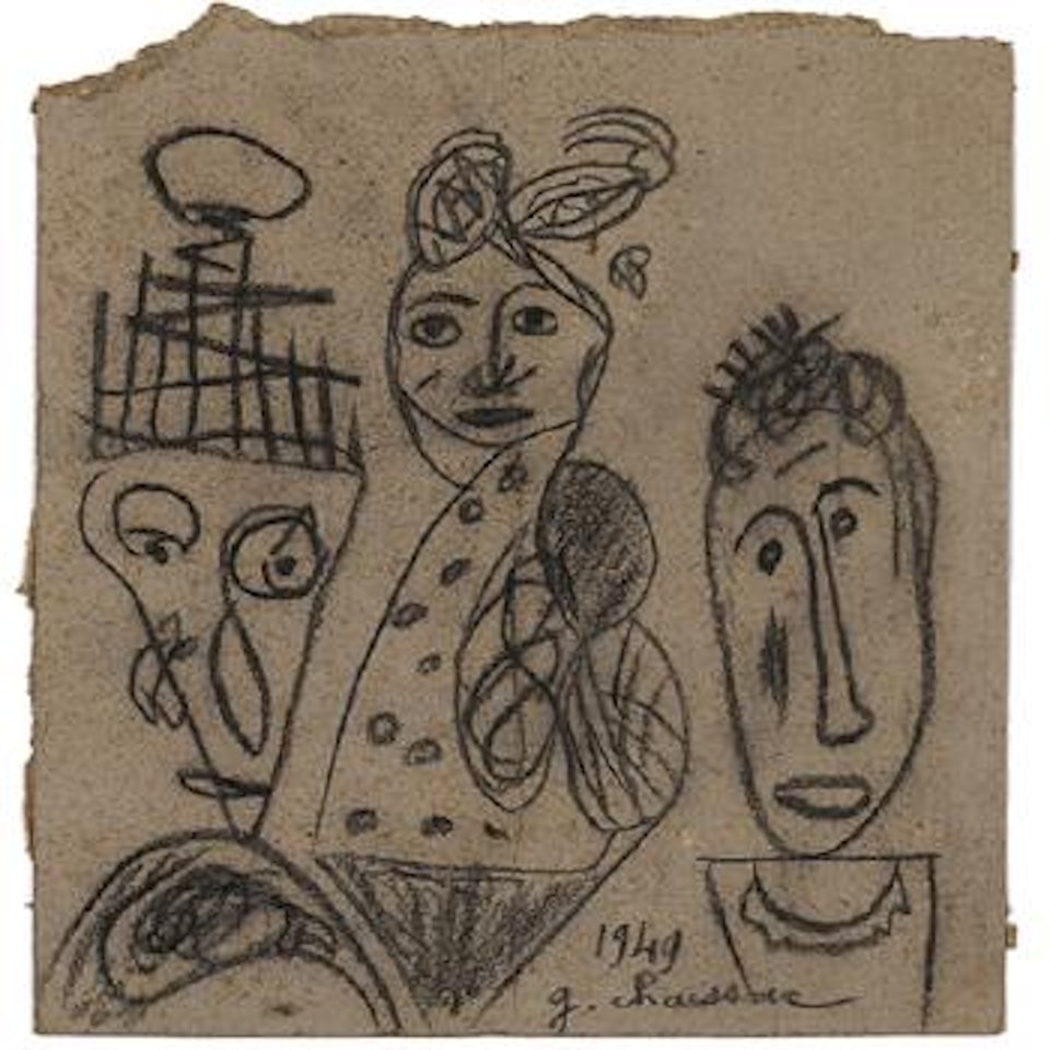 Composition à trois personnages by Gaston Chaissac