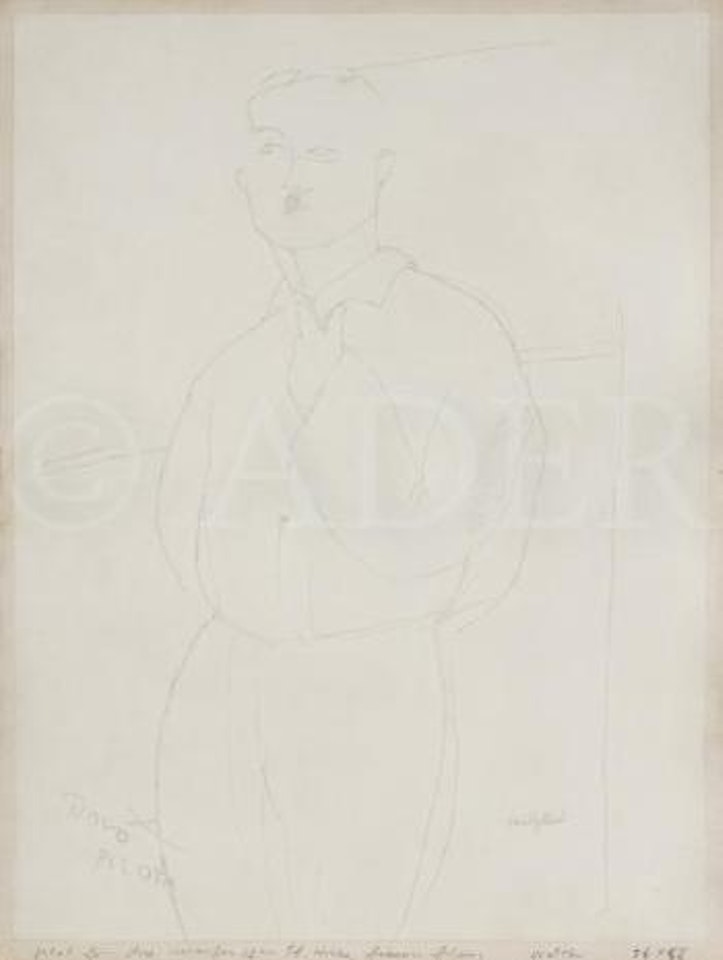 Portrait de Paul Guillaume à mi-cuisse by Amedeo Modigliani