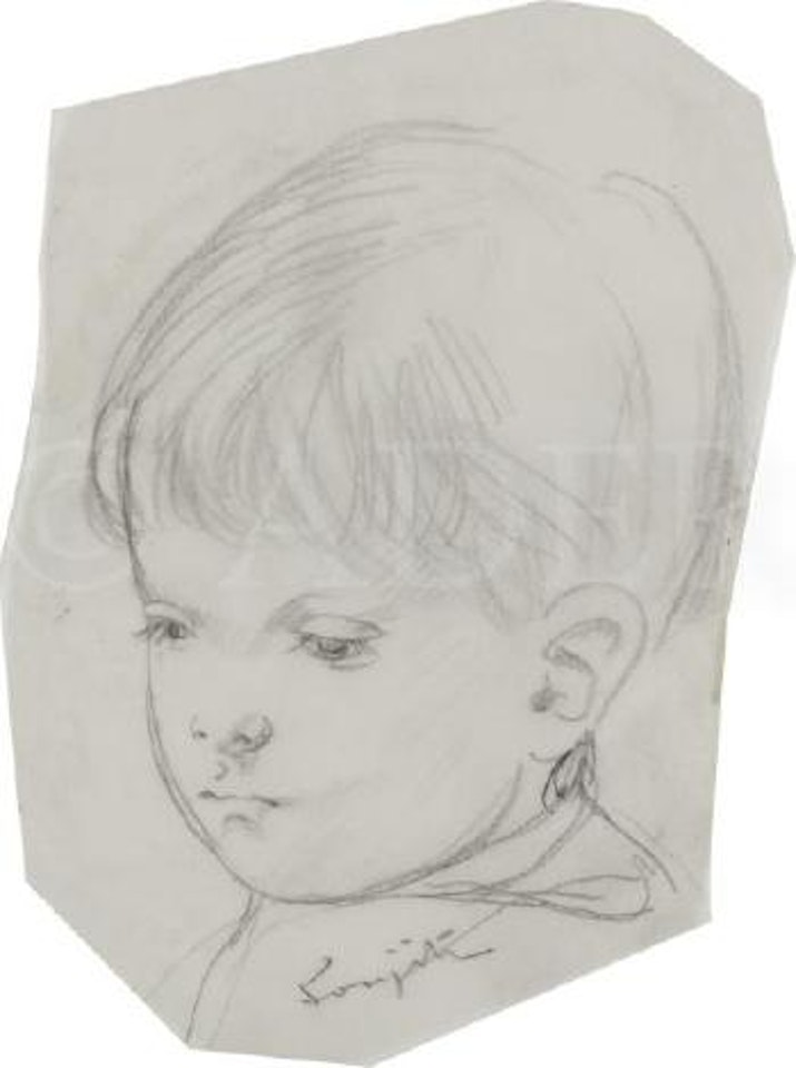 Application (tête de jeune garçon) by Leonard Tsuguharu Foujita