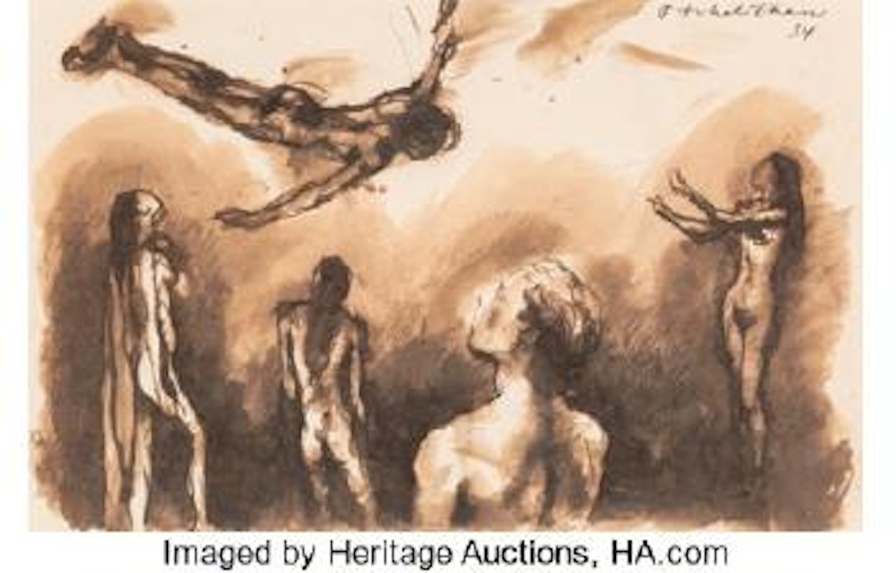 Nude Acrobats by Pavel Tchelitchew