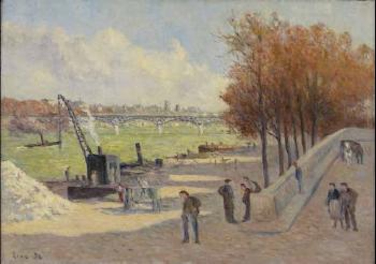 Les quais de la Seine à Paris by Maximilien Luce