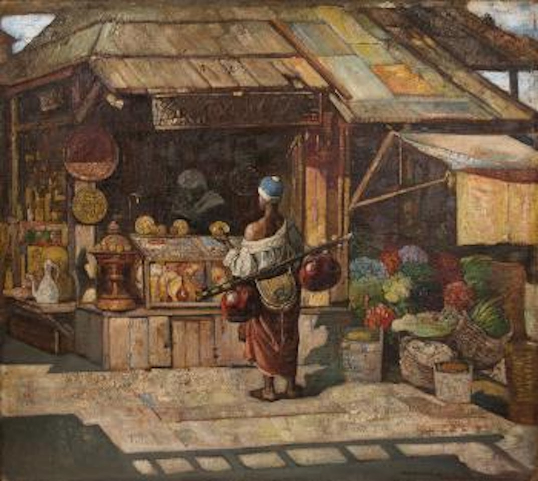 Market Scene by Gyula Tornai