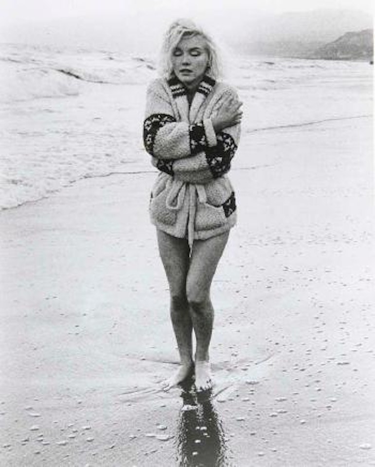 Marilyn Monroe at Santa Monica Beach by George Barris
