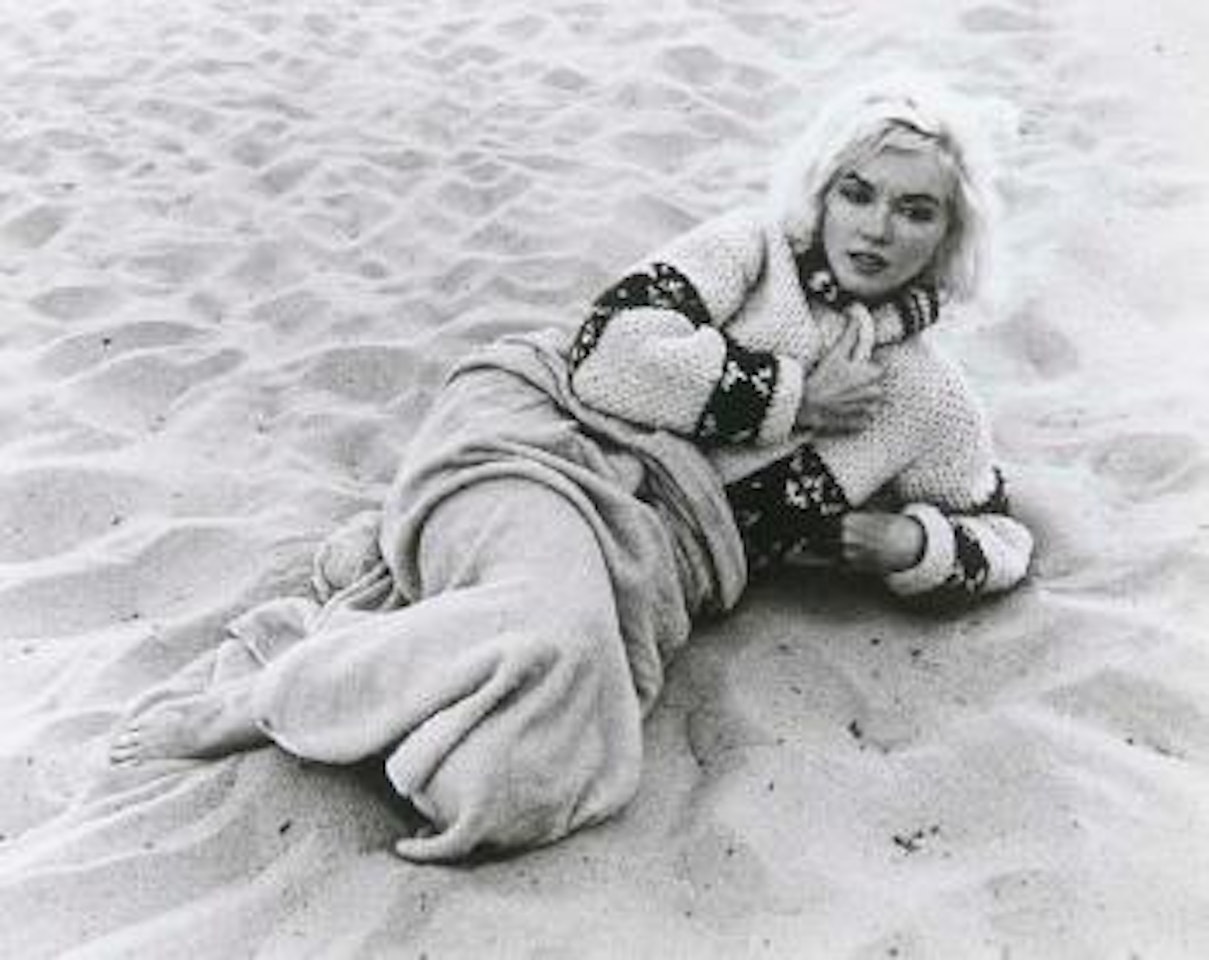 Marilyn Monroe at Santa Monica Beach by George Barris