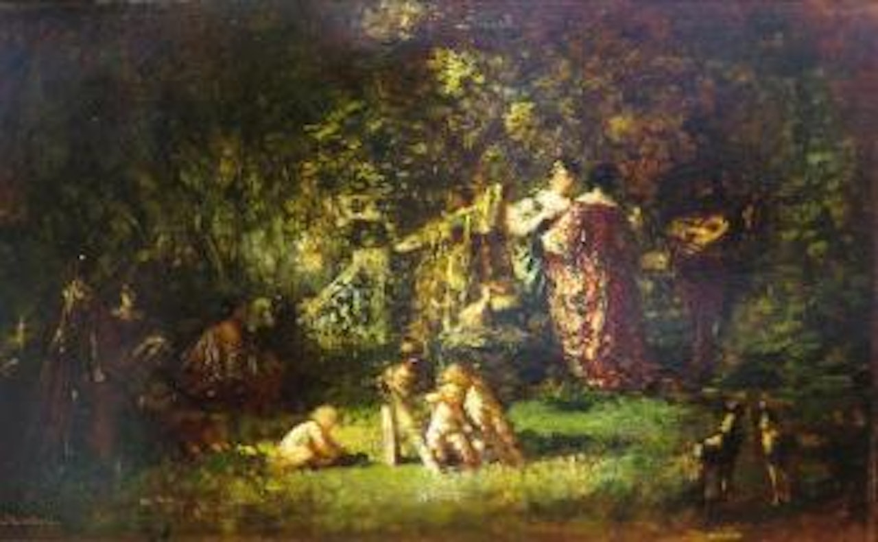 Seranade by Adolphe Monticelli