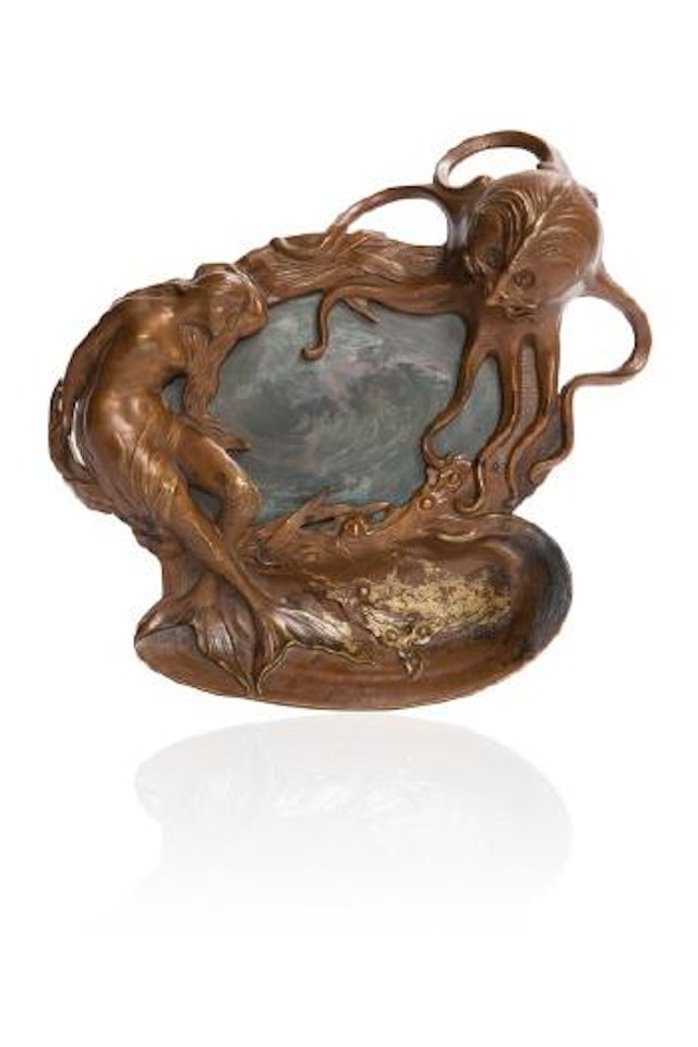Encrier-vide poche Art Nouveau by Gustav Gurschner
