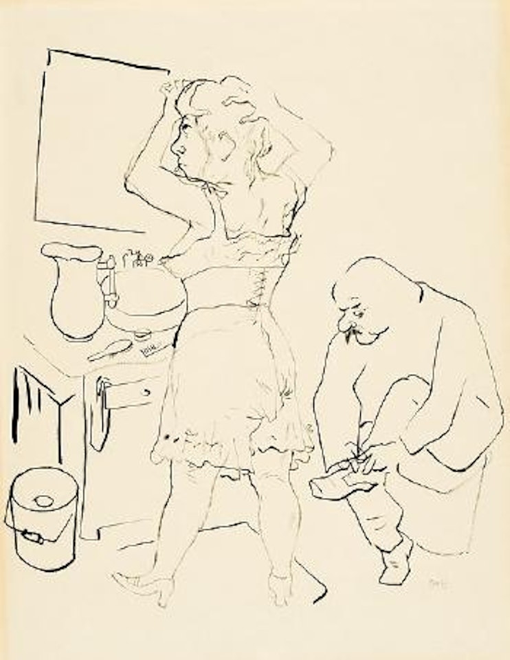 Ehepaar (Bei der Toilette) by George Grosz