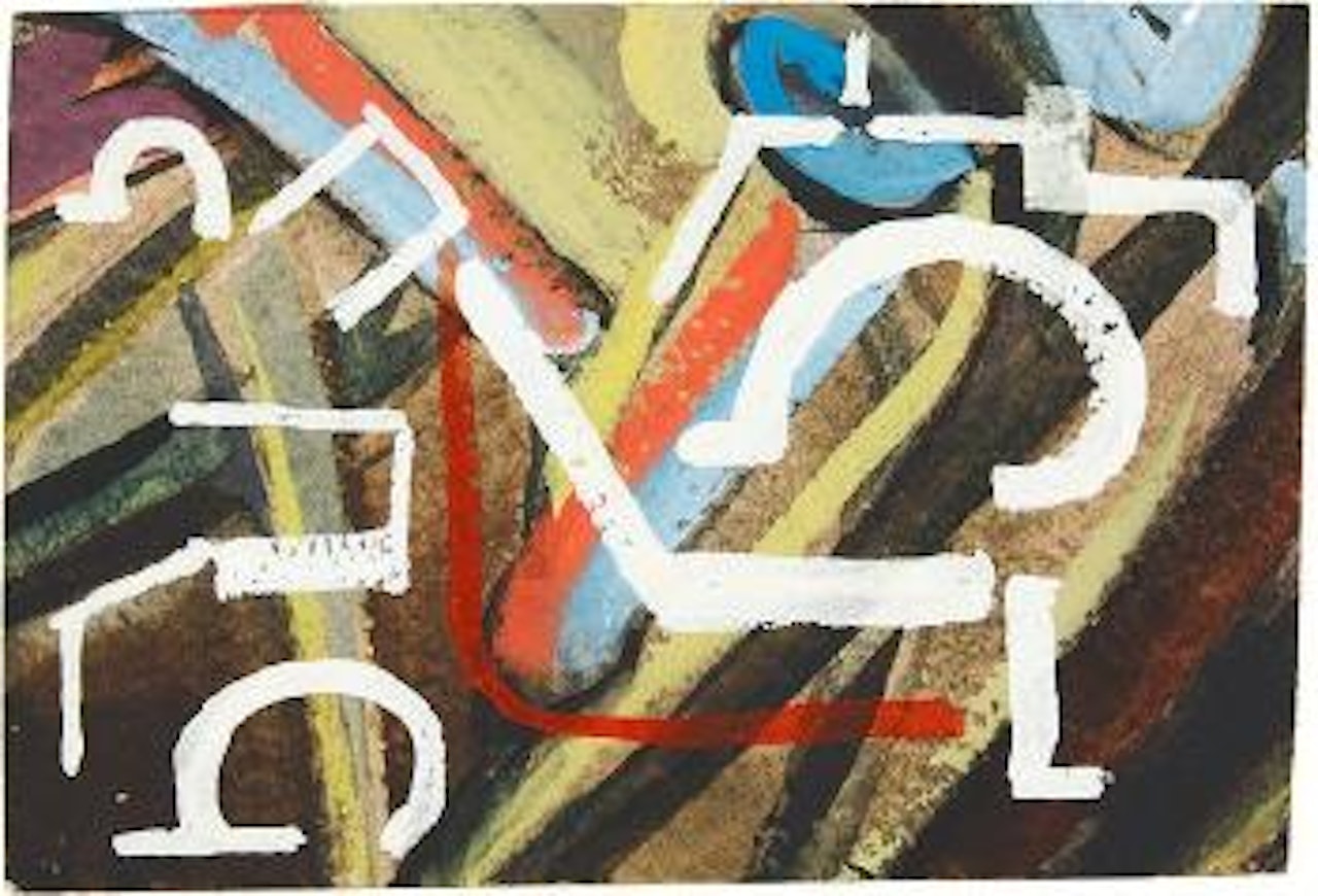 Mit weißen Zeichen by Hannah Höch