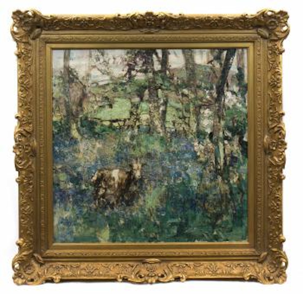 Goats Amidst Bluebells And Birches by Edward Atkinson Hornel