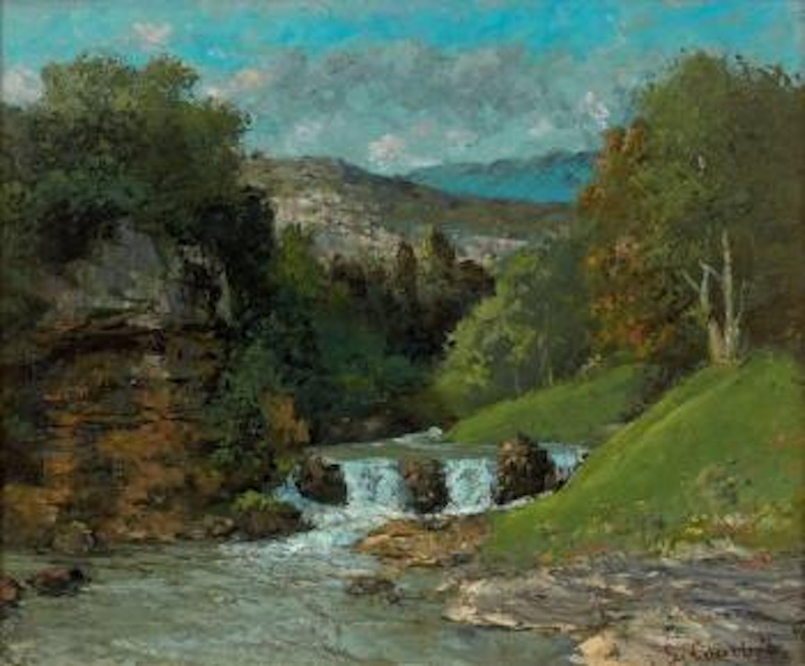 Paysage à la rivière by Gustave Courbet