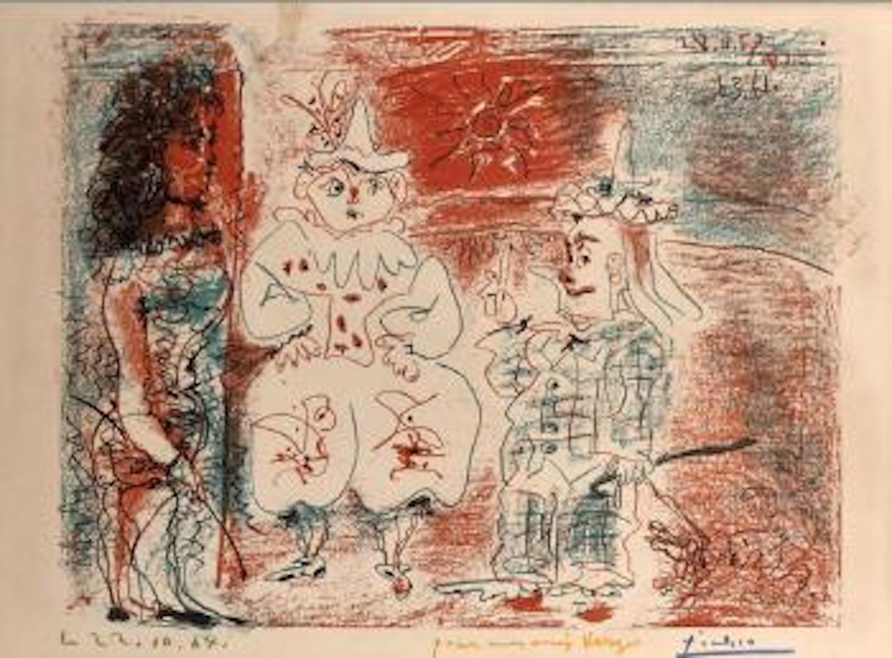 L'écuyère et les clowns by Pablo Picasso