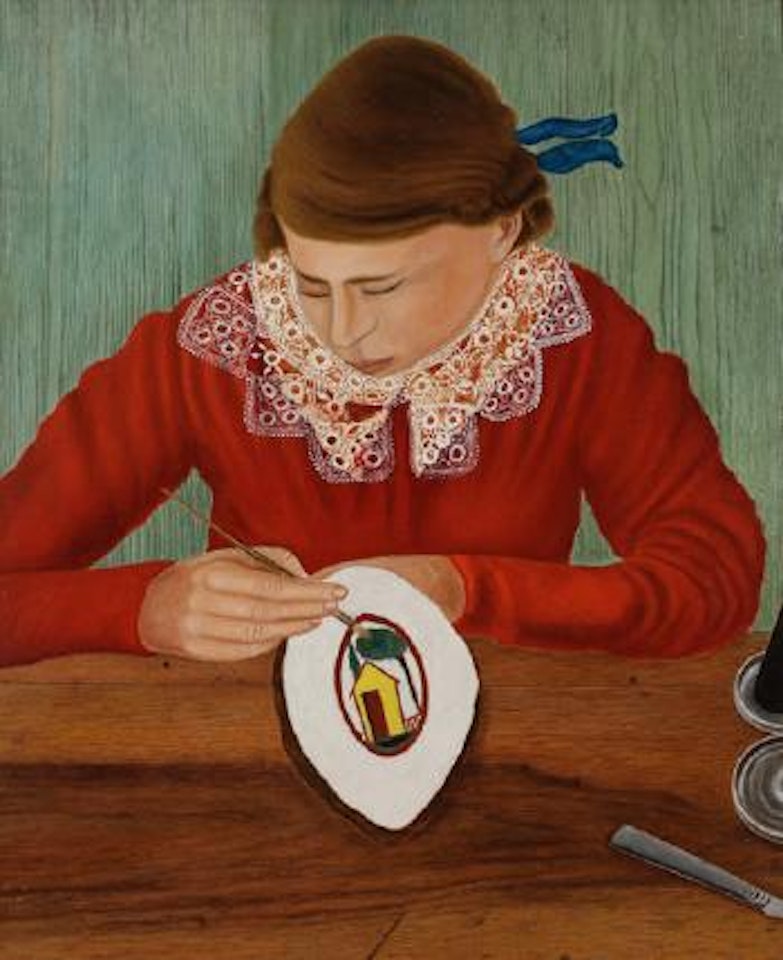 Friedli. Bildnis eines malenden Mädchens by Adolf Dietrich