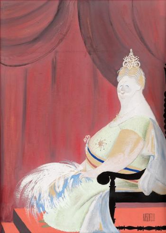 Queen Wilhelmina of the Netherlands by Al Hirschfeld