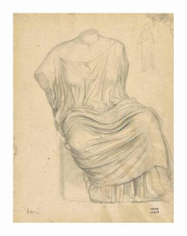 Étude d'après Hestia, Fronton du Parthénon by Edgar Degas