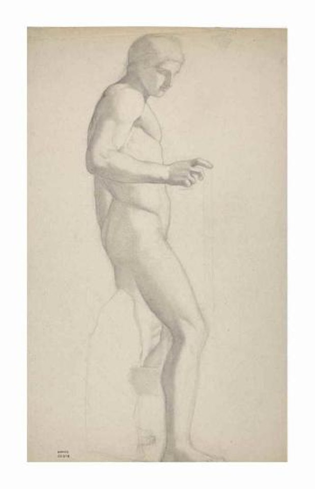 Étude d'après Naucydès, "Le Discophore" by Edgar Degas