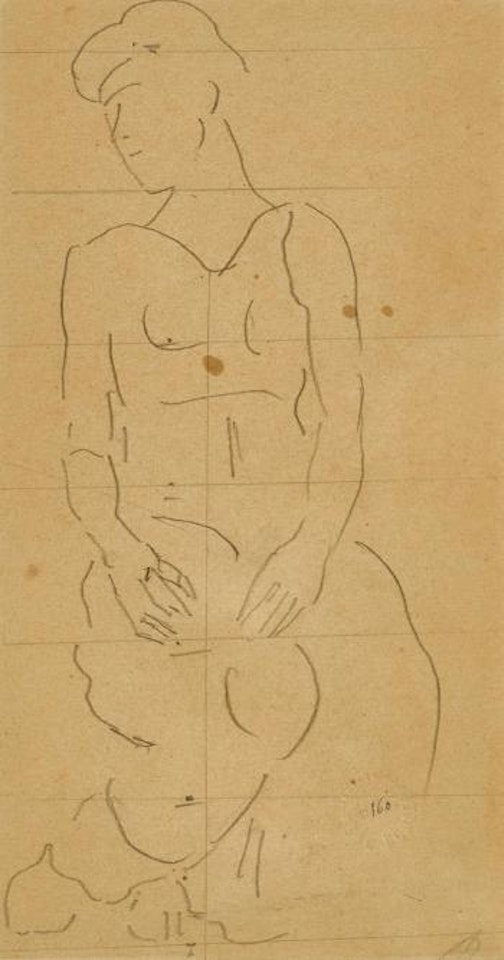 Figurenstudie zu 'Die Heilige Stunde' by Ferdinand Hodler