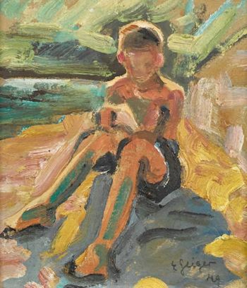 Bub an der Abendsonne by Ernst Geiger