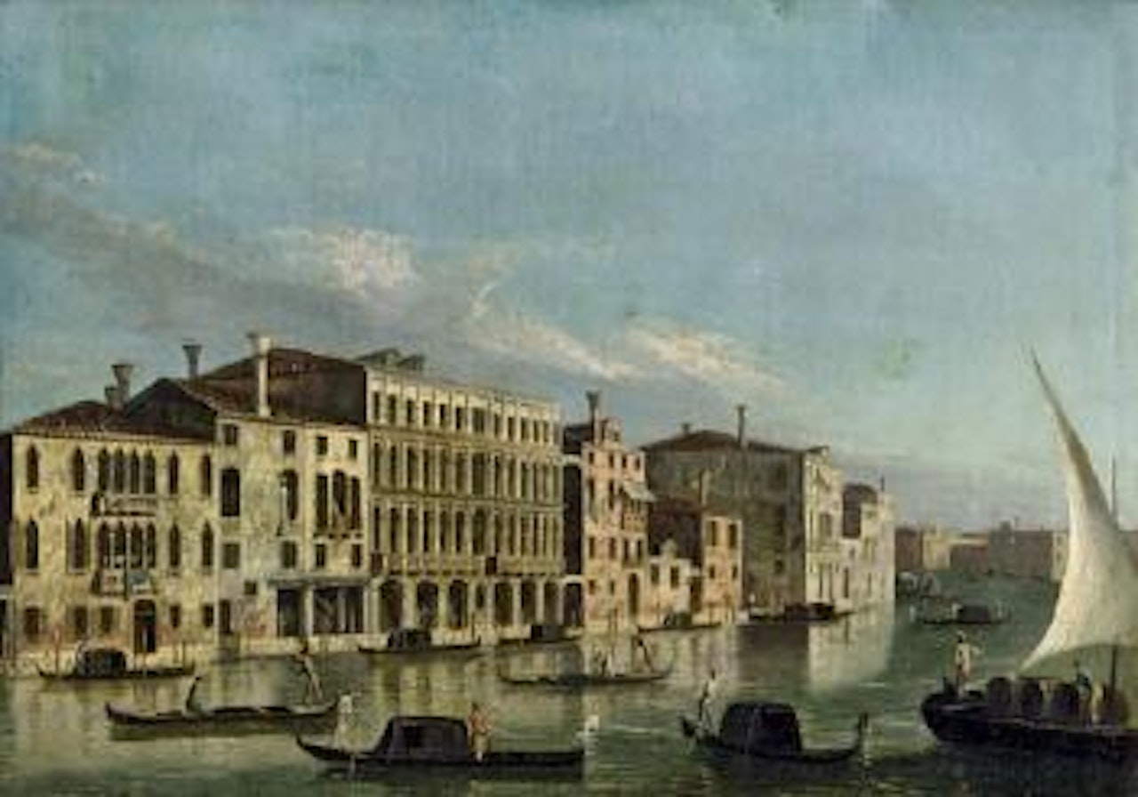 Blick über den Canale Grande by Venetian School