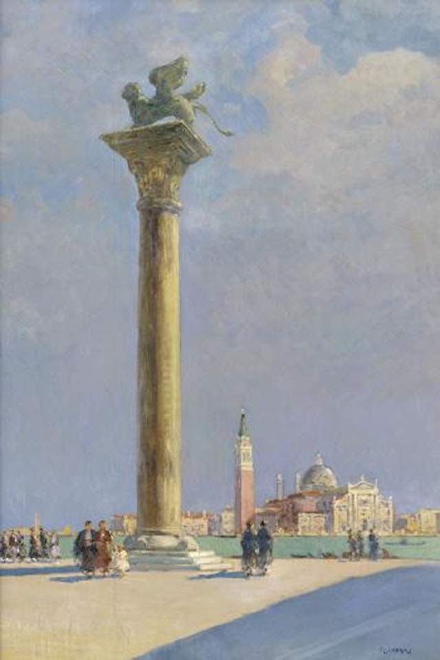 Die Piazzetta San Marco in Venedig by Ugo Flumiani
