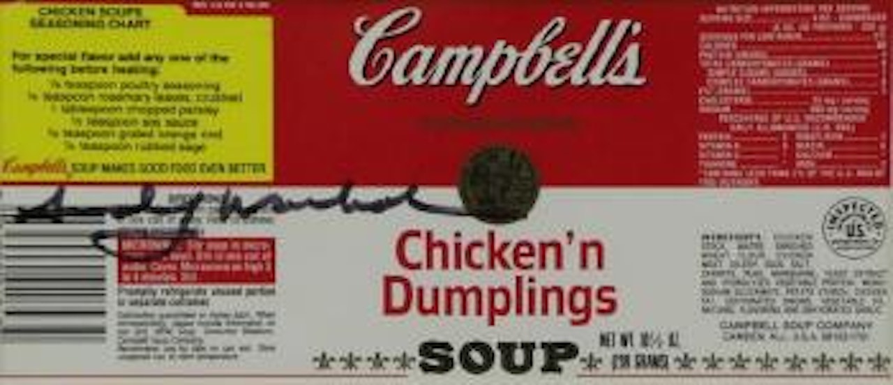 Dumplings Soup Label by Andy Warhol