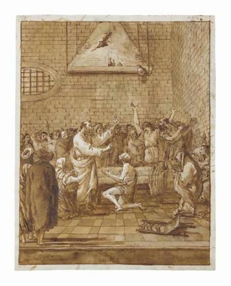 Saint Pierre guérissant le paralytique de Lydda by Giovanni Domenico Tiepolo