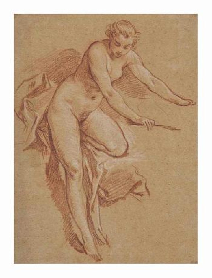 Femme nue debout (Étude pour Vénus descendant de son char) by Francois Boucher