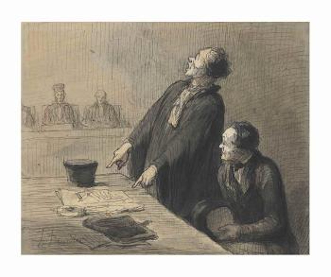 Le procureur de la défense' by Honoré Daumier