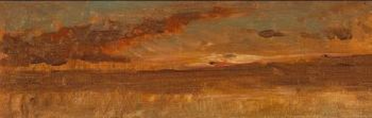 Sunset over Lake Leman by François Bocion