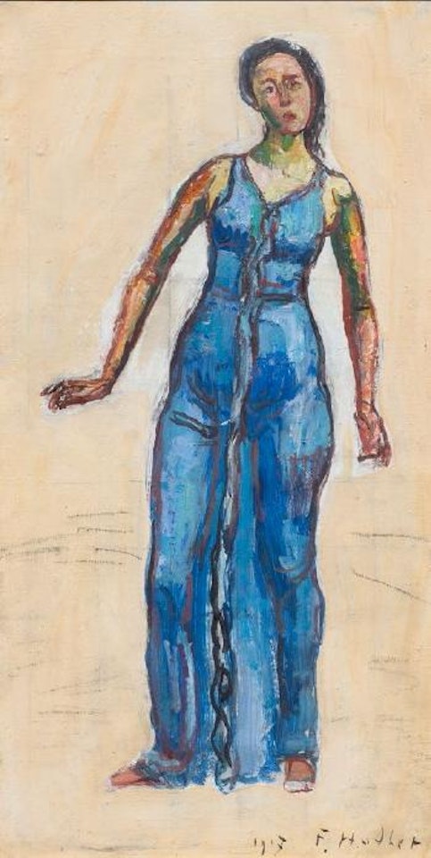 Figure of a woman, study for 'A Glimpse into Eternity' by Ferdinand Hodler