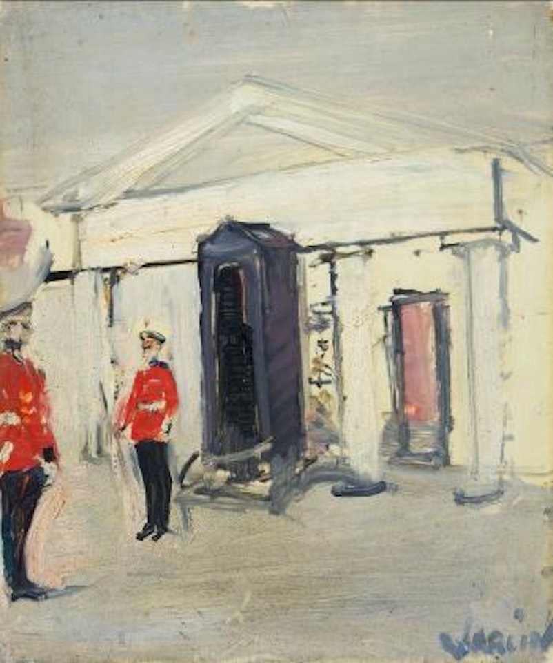 Entrance to barracks in London by Willy Guggenheim Varlin