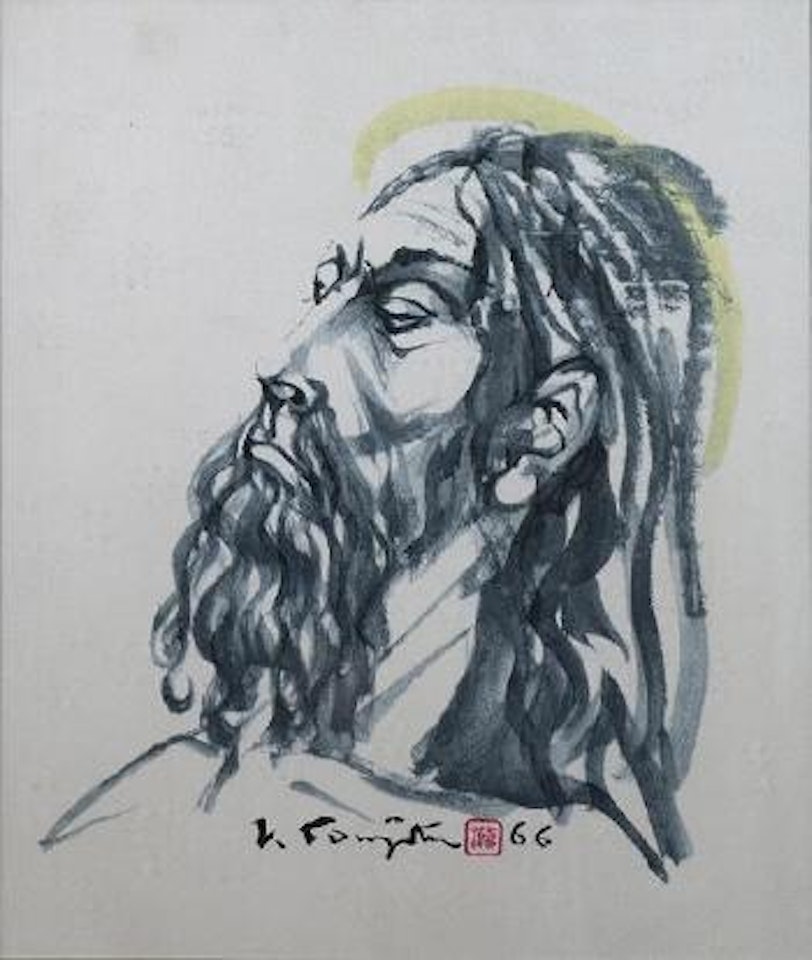 Portrait of a Bearded Man by Leonard Tsuguharu Foujita
