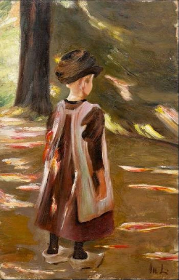 Standing girl - Study to Schulgang in Laren by Max Liebermann