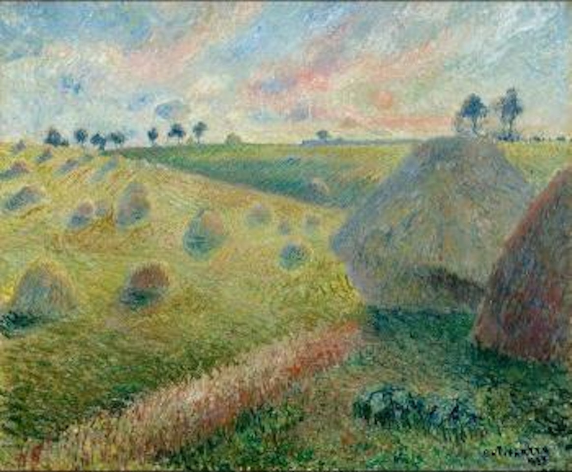 Paysage avec meules, Osny by Camille Pissarro