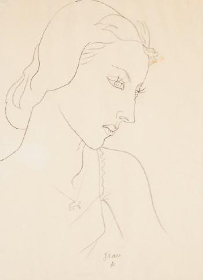 Portrait of Jeannine Charrat by Jean Cocteau