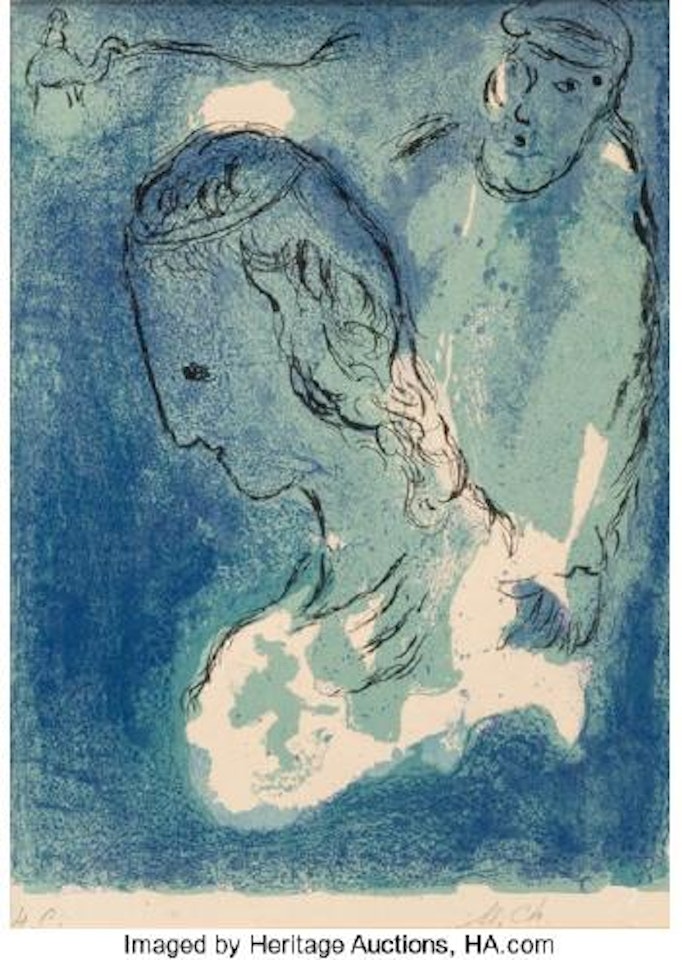 Abraham and Sarah, from The Bible by Marc Chagall