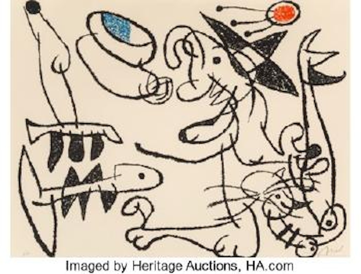 Untitled, pl. 29, from Ubu aux baleares by Joan Miró